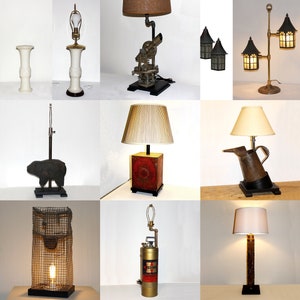 Custom Table Lamps from Client's Objects