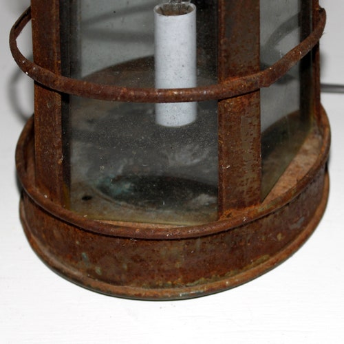 Shops Electrified Rusty Barn Lantern