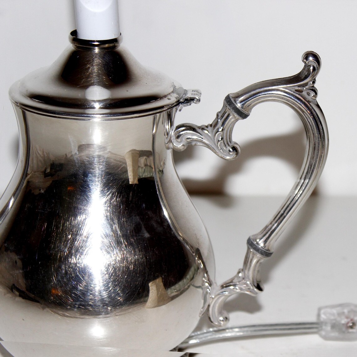 Silver Teapot Lamp With Shade - Etsy