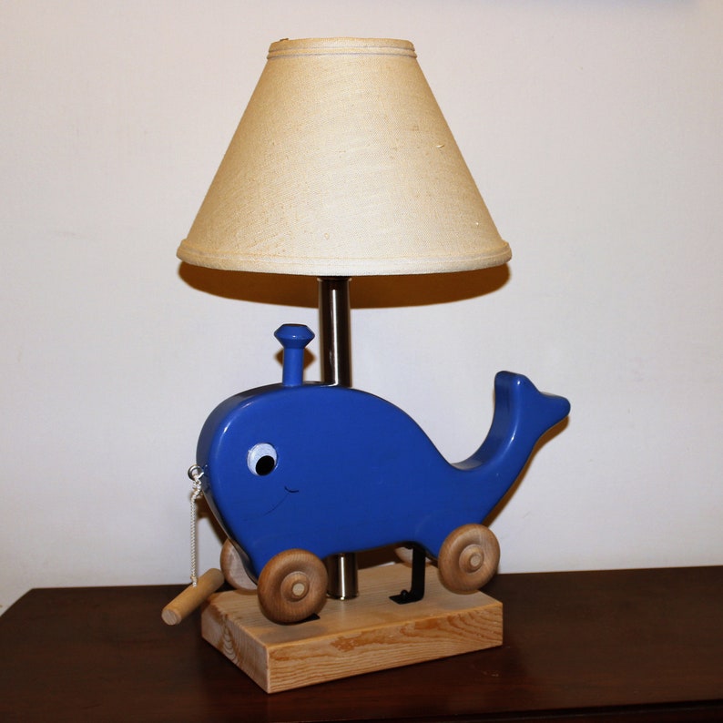 Whale Pull Toy Nursery Lamp Without Shade | Etsy