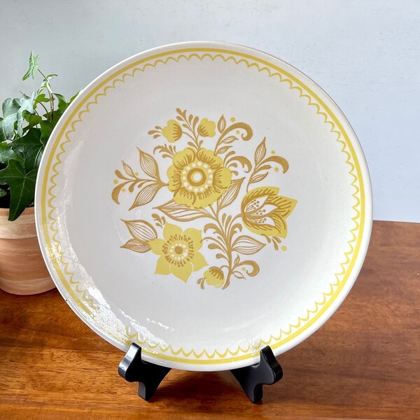 Yellow Floral Plates Etsy
