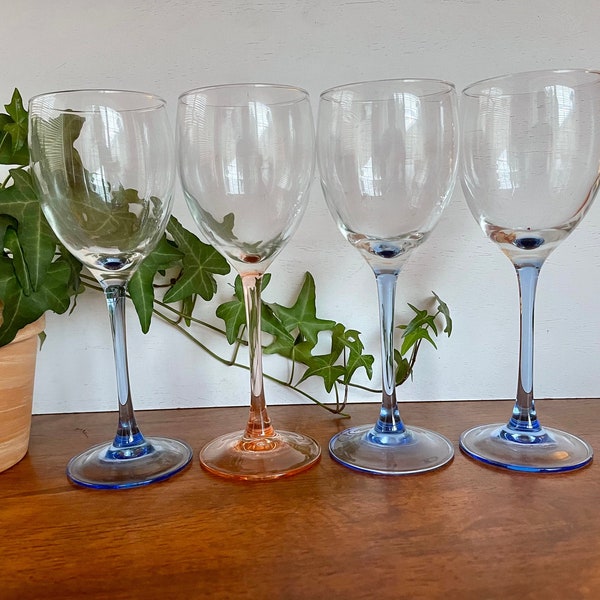 Pink Stemmed Glasses Etsy