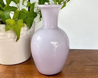 1970’s Larry Laslo For Mikasa Japan Handblown Lavender Art Glass Vase