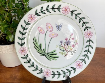 Butterfly Botanical Porcelain Dinner Plates - I. Godinger & Co. - Set of 4