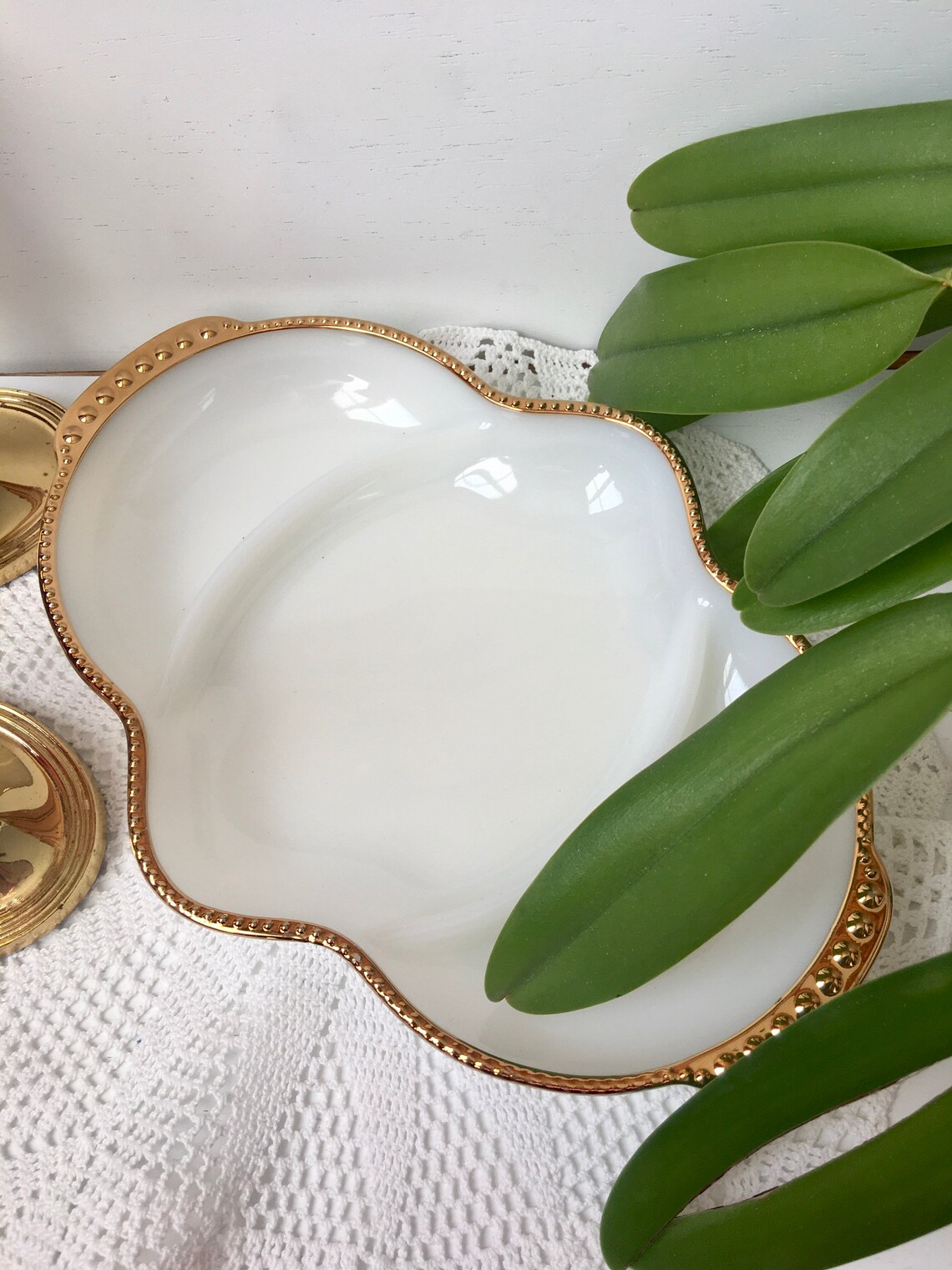 Milk Glass Fire King Divided Relish Dish Vintage Milk Glass Etsy