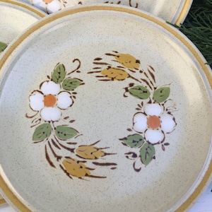 2 Hearthside Garden Festival Hand Painted Prairie Flowers Stoneware Dinner Plates Set of Two
