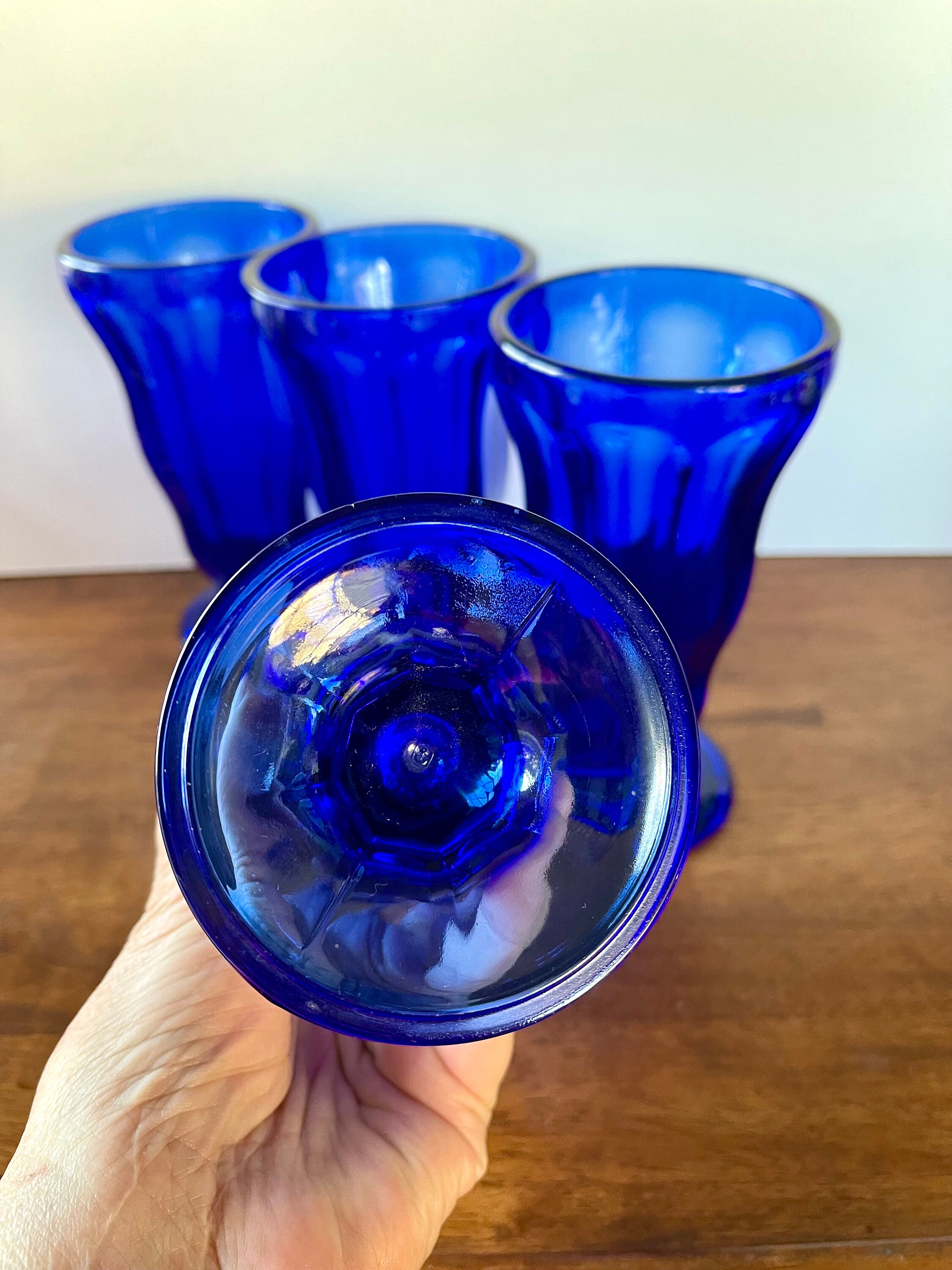 Anchor Hocking Cobalt Blue Parfait Glasses - Set of 4 - Etsy