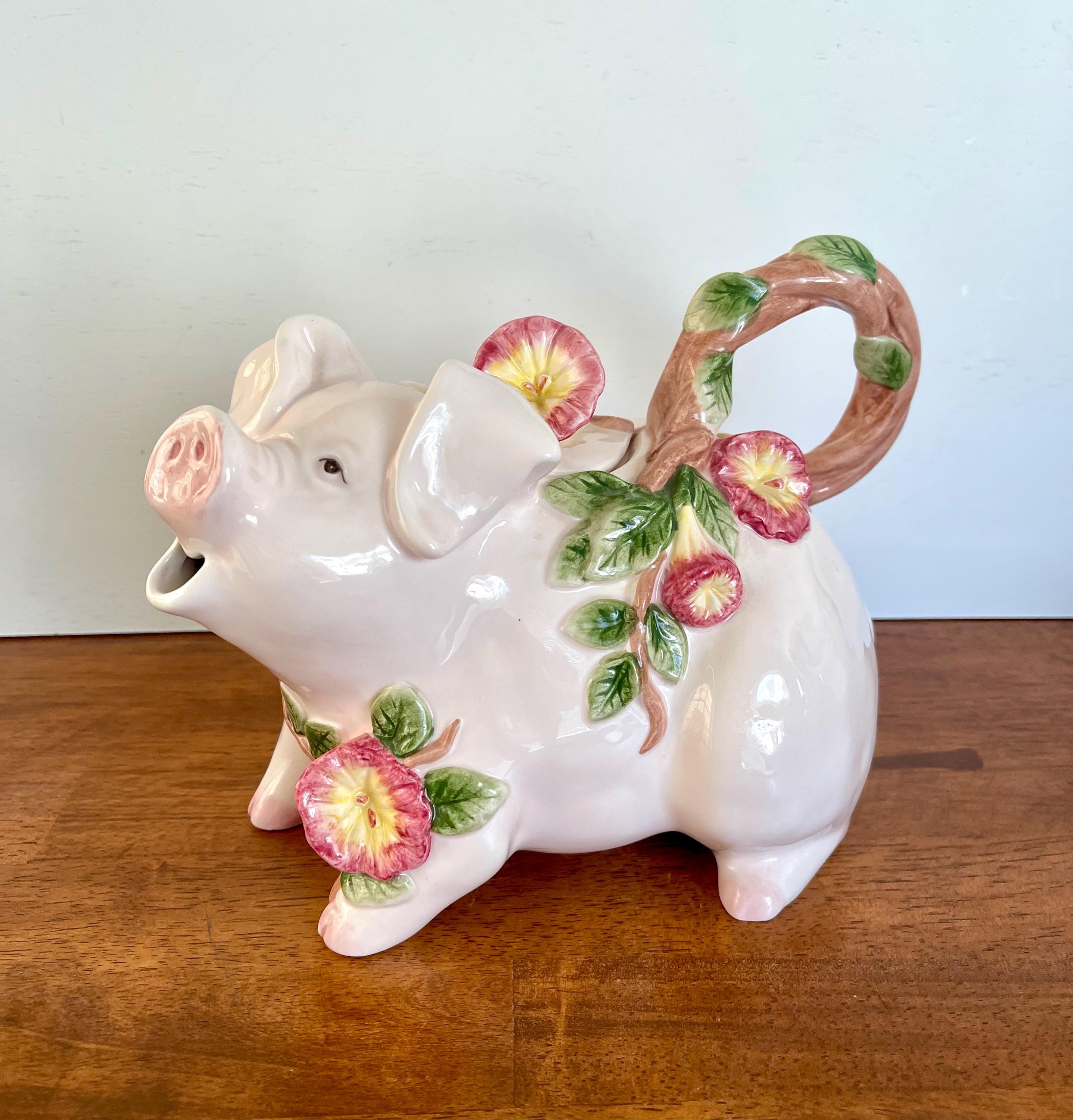 80s USA ヴィンテージ陶器　豚ティーポット Pig Teapot Vintage - Etsy