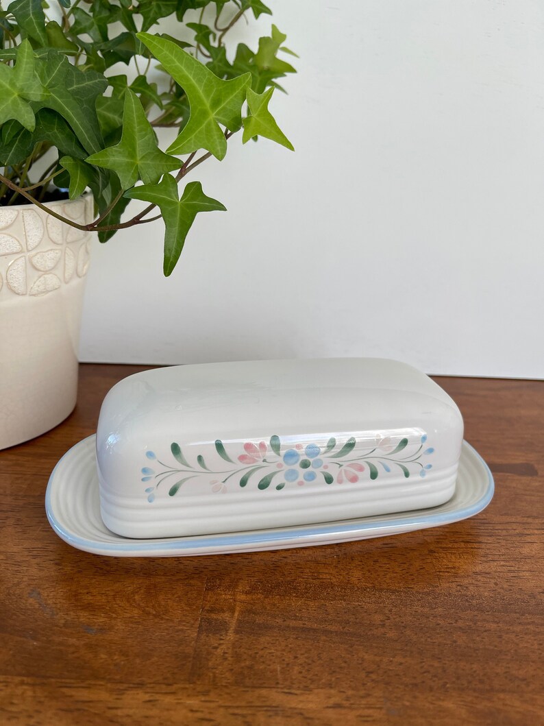 Vintage Fascino Stoneware Covered Butter Dish Made in Japan Etsy