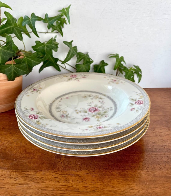 Mikasa Grande Ivory Soup Bowls (set of 4) - Vintage Floral China