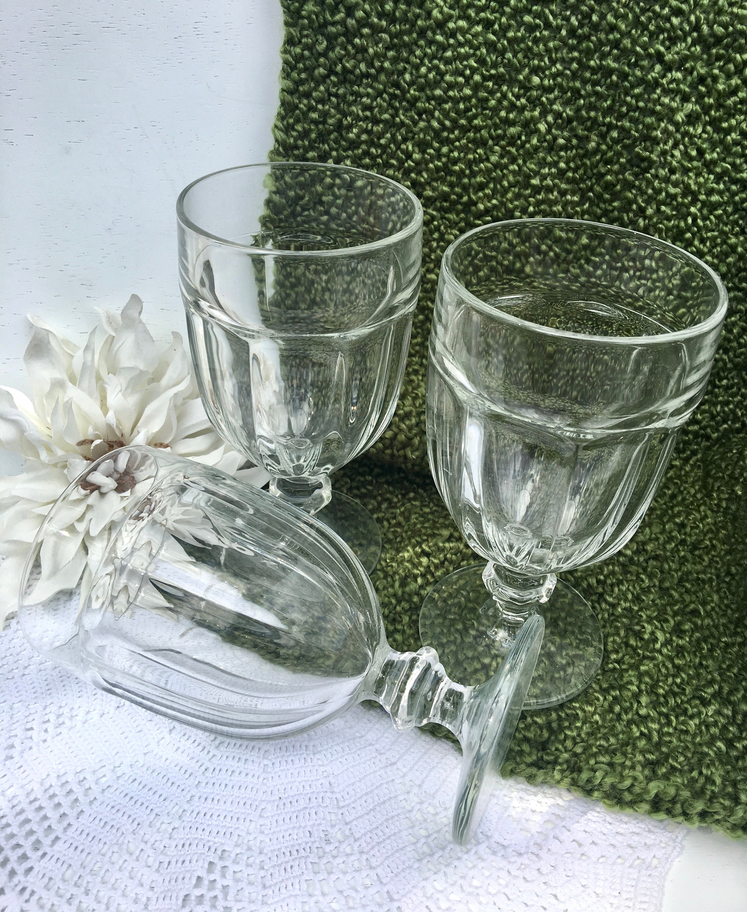 4 Libbey Gibraltar Duratuff Iced Tea Goblets Vintage Stem Etsy UK