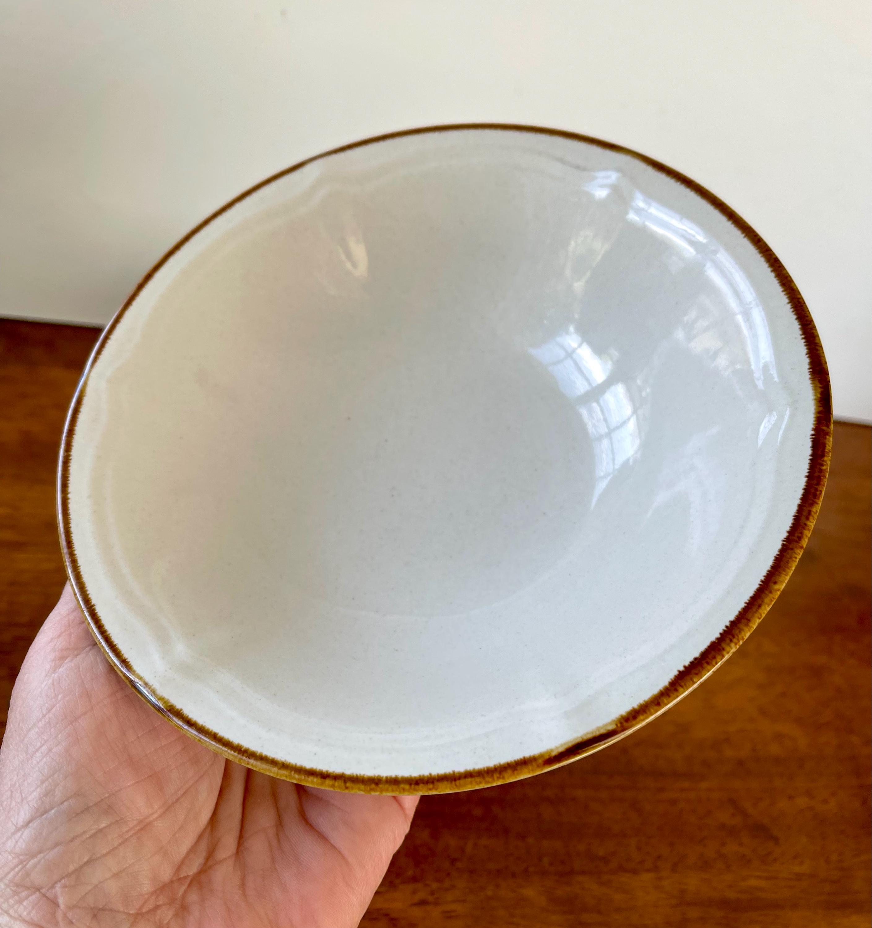 Set of 3 Design Two Stoneware 1522 Ferndale Pattern 6 1/2