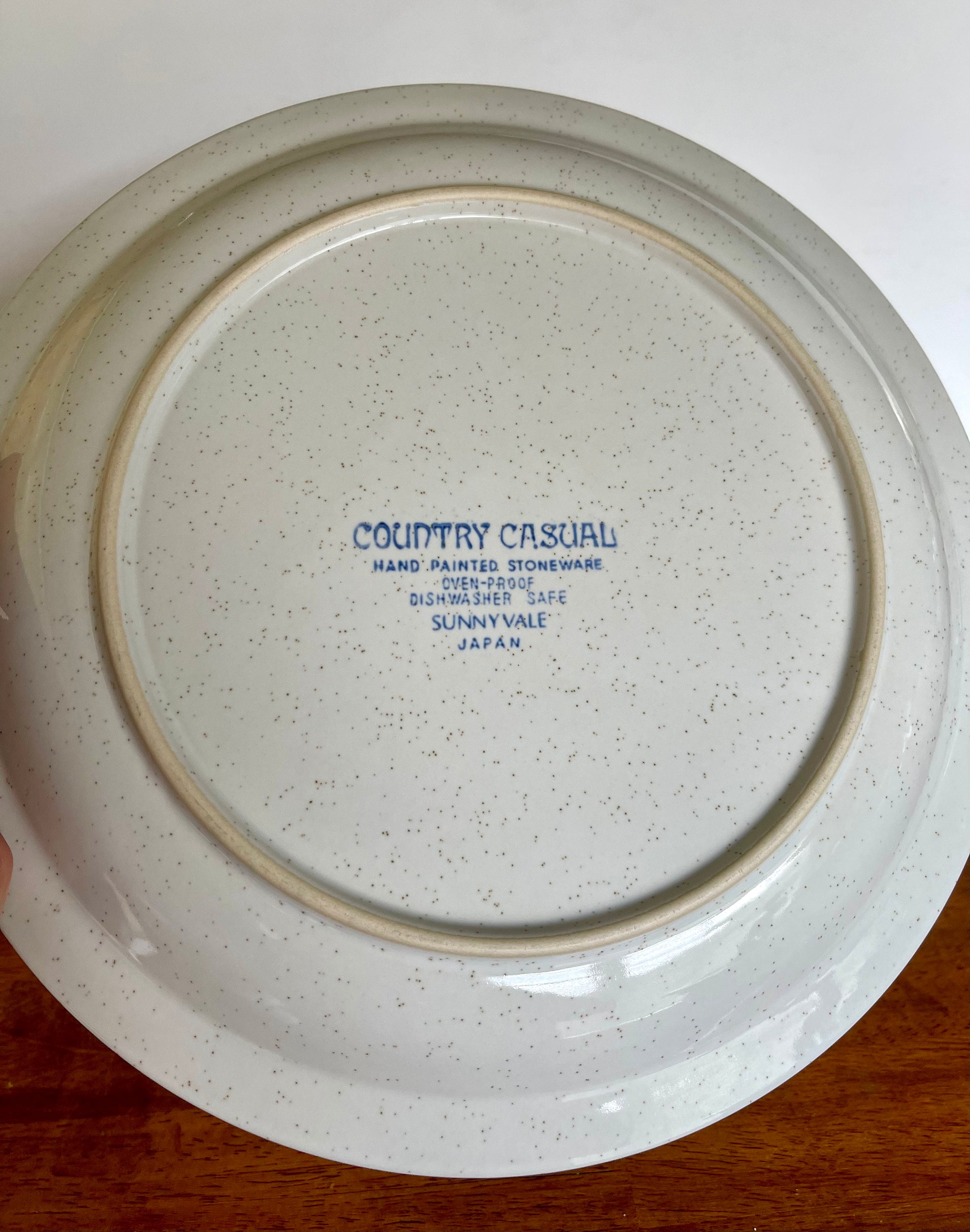 Set of 4 Country Casual “sunnyvale” Hand Painted Stoneware Dinner