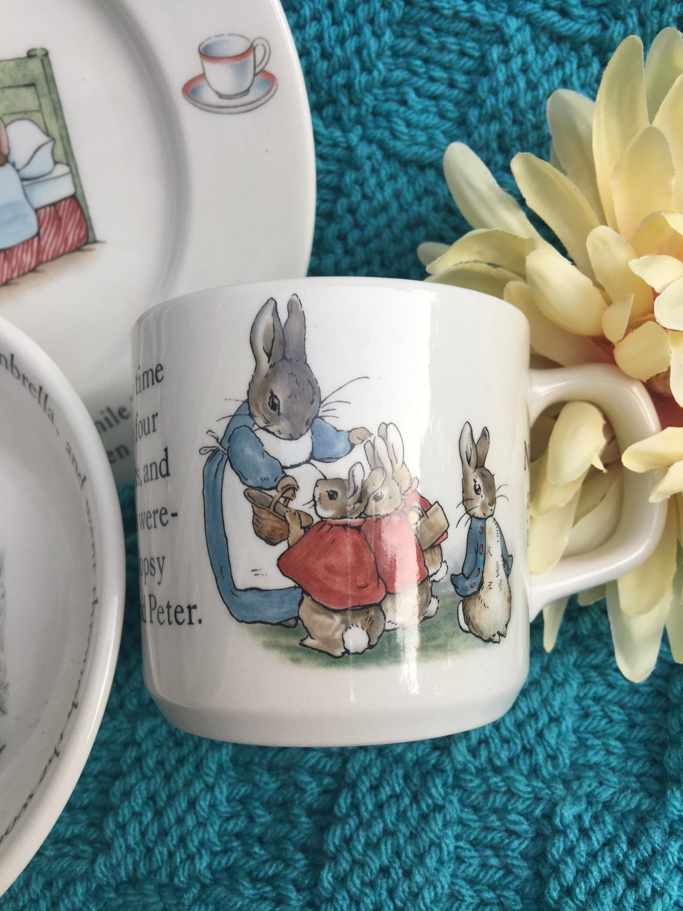 Vintage Wedgwood Peter Rabbit Three Piece Set Vintage Etsy