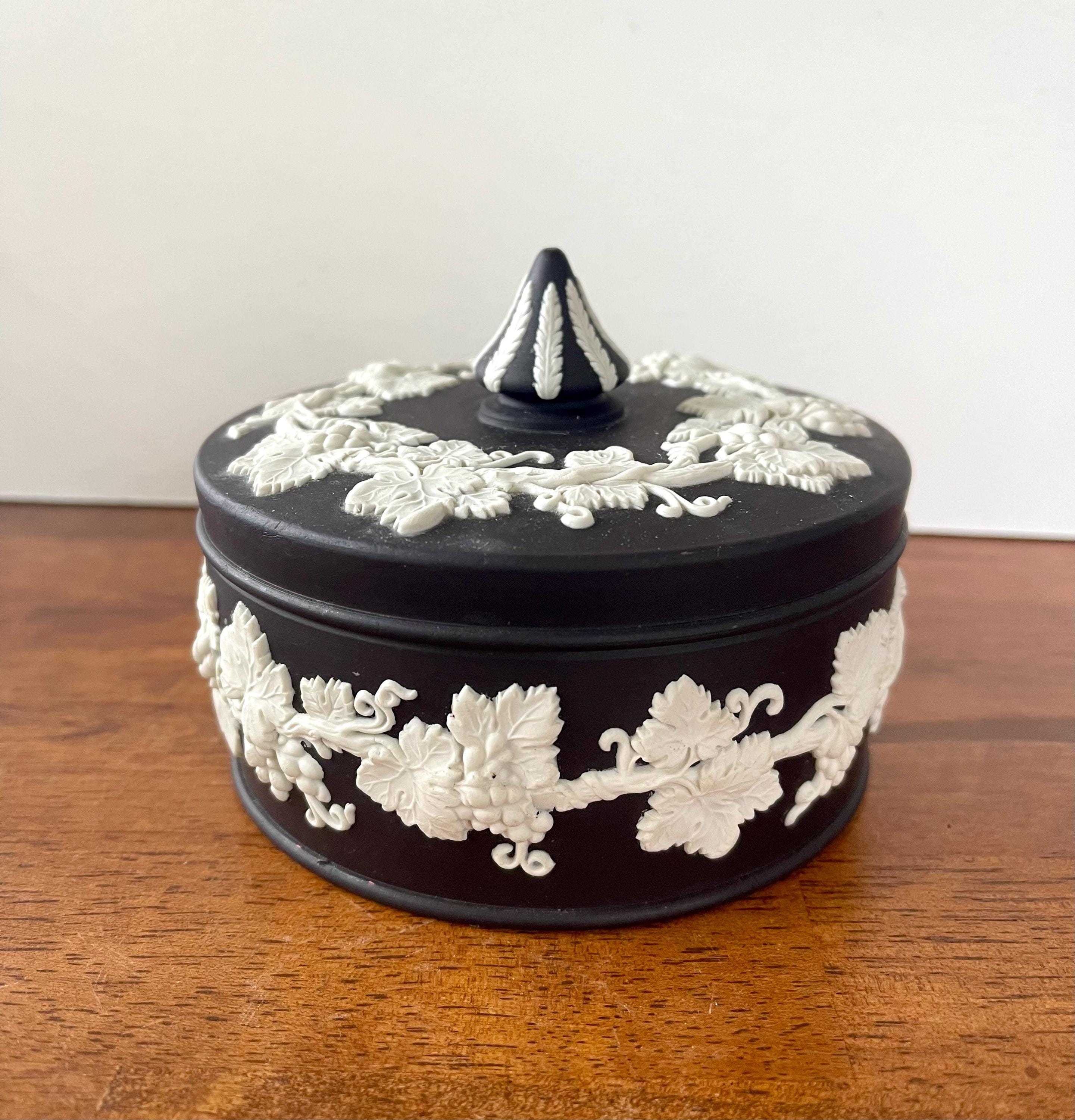 Wedgwood Black Jasperware Jewelry Box, Trinket Box With Lid - Etsy
