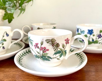 Portmeirion Botanic Garden Footed Cup and Saucer - Floral Tea Cup