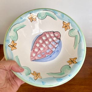 Vintage Bella Casa Seashell Bowls: Set of 4 Ceramic Coupe Bowls