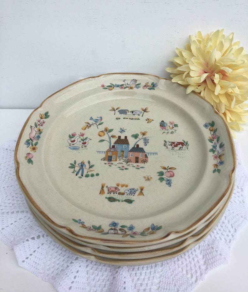 Vintage International Heartland Stoneware Dinner Plate Etsy