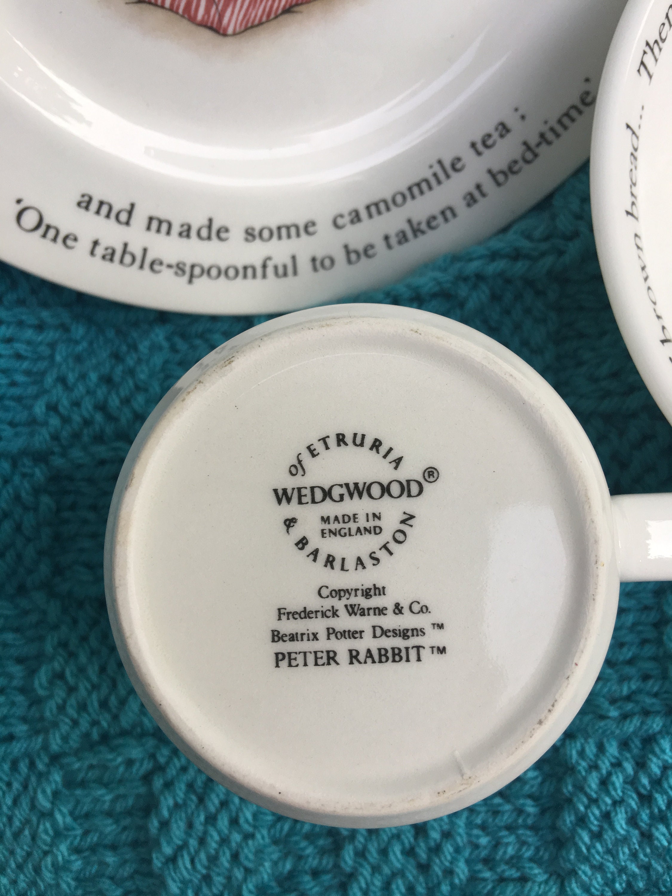 Vintage Wedgwood Peter Rabbit Three Piece Set Vintage Etsy