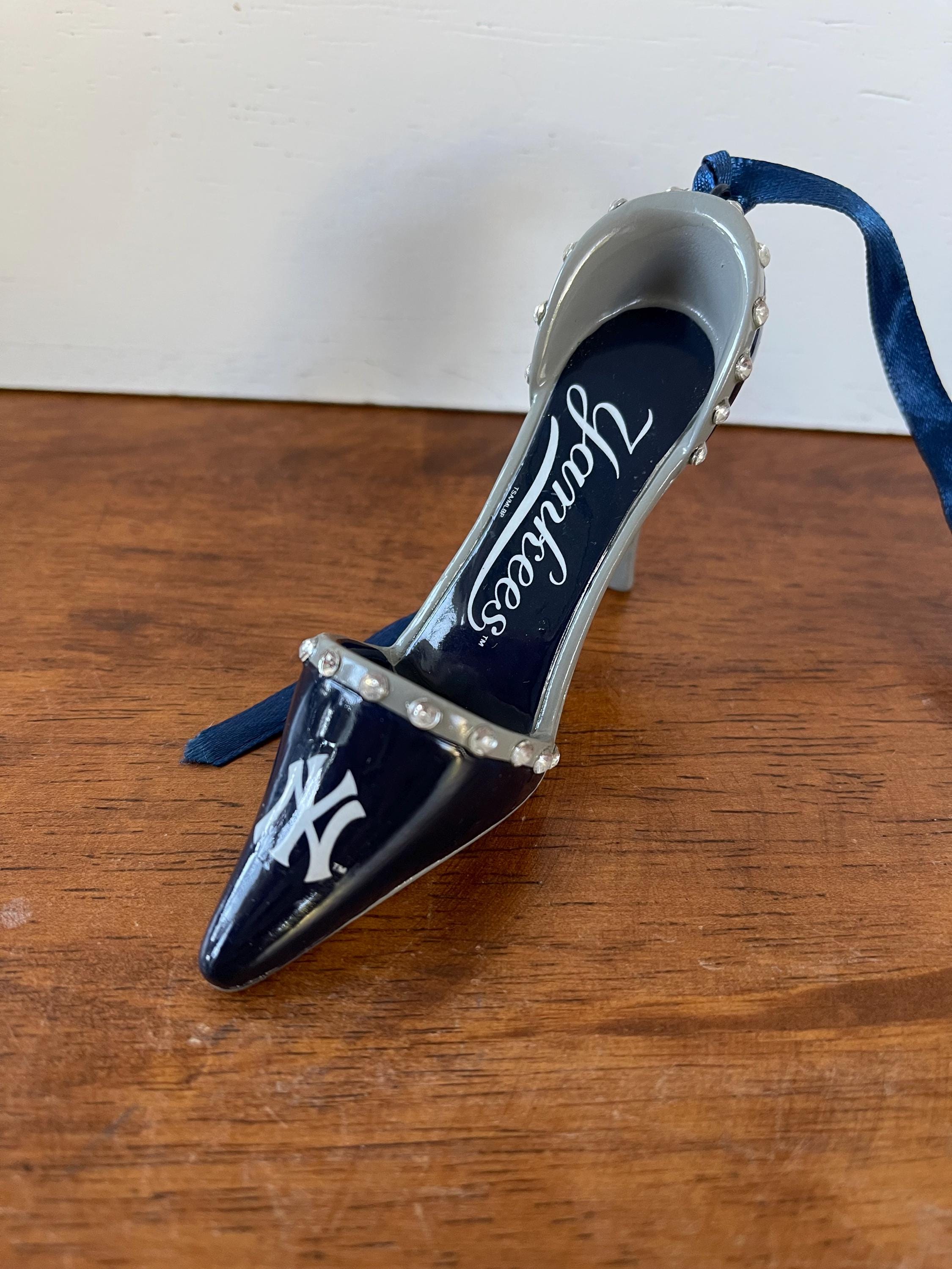 New York Yankees Jeweled High Heel Shoe Christmas Ornament - Etsy