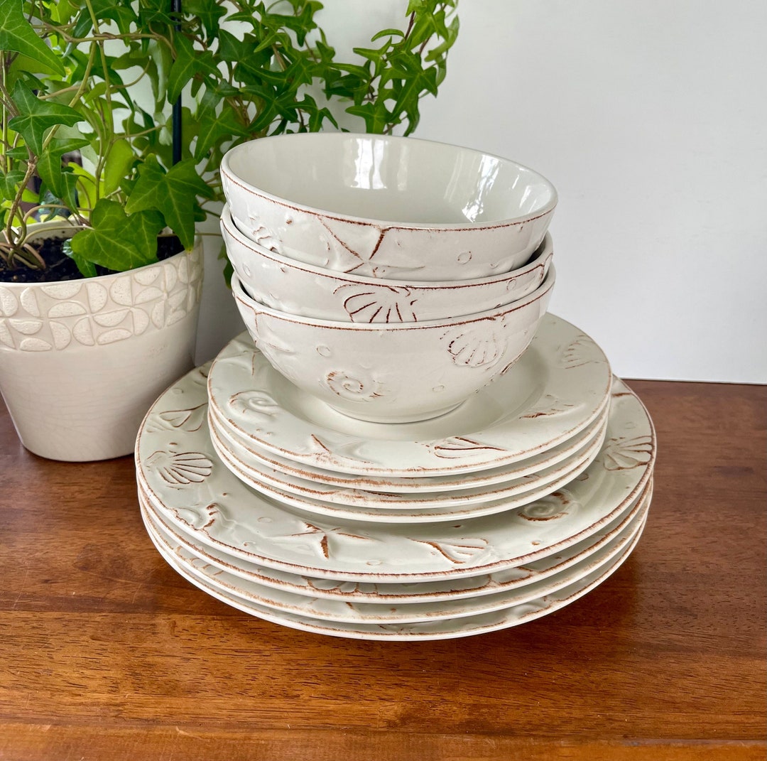 Thomson Pottery Cape Cod Pattern, Coastal Hampton Seashell and Starfish