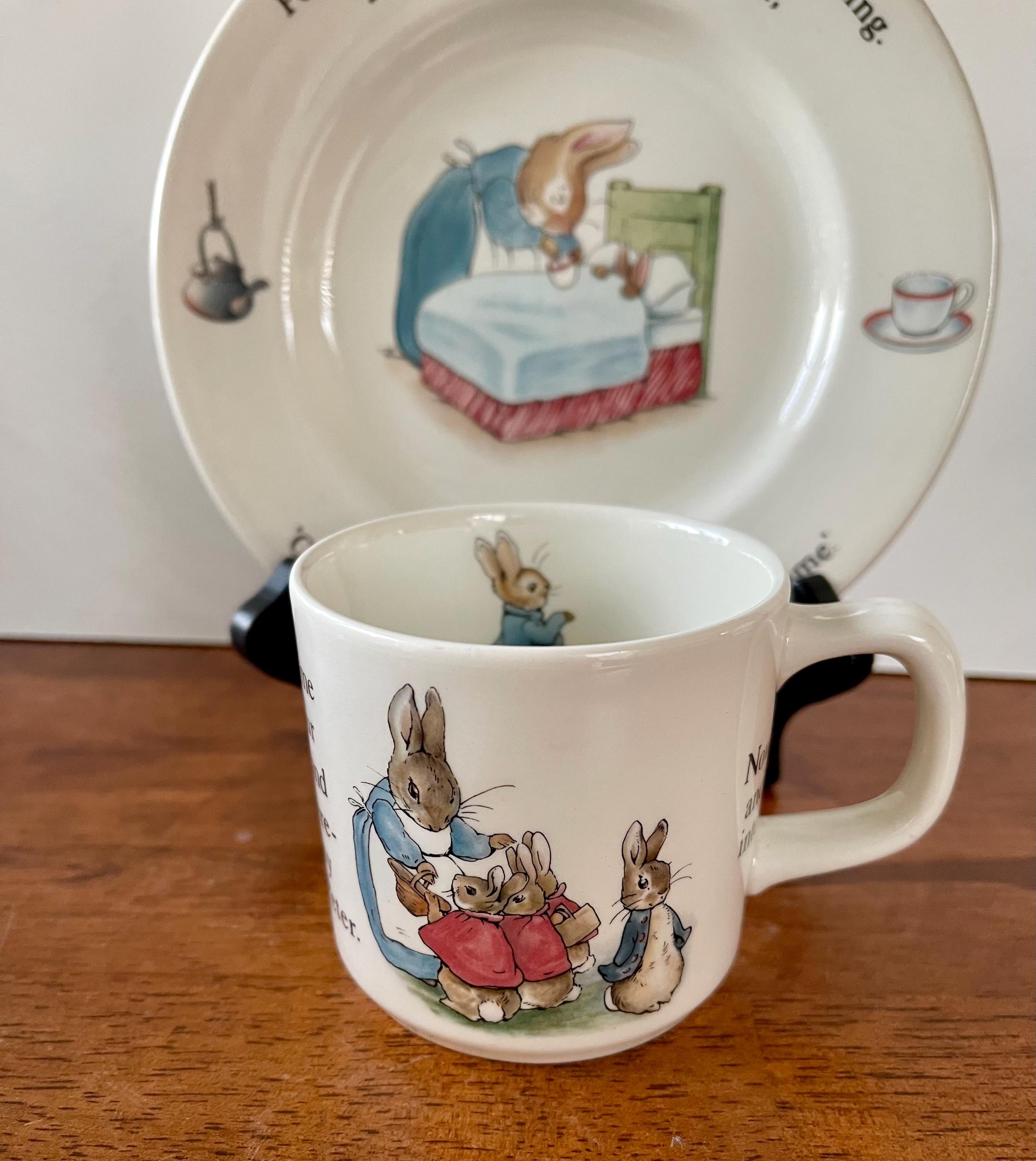 Vintage Wedgwood Peter Rabbit Child's China Set - Plate and Mug - Etsy