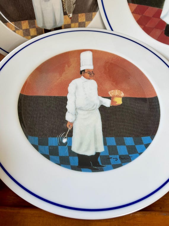 Williams Sonoma Chef Series Dinner Plates by Guy Buffet (set of 3