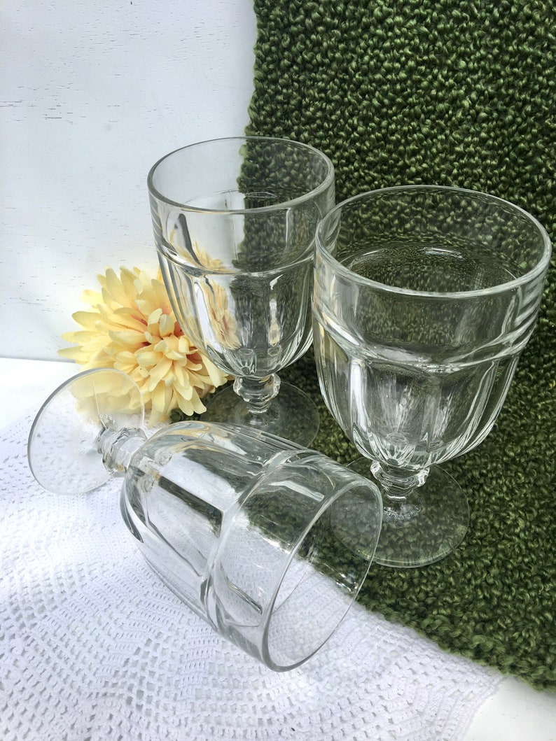 4 Libbey Gibraltar Duratuff Iced Tea Goblets Vintage Stem Etsy