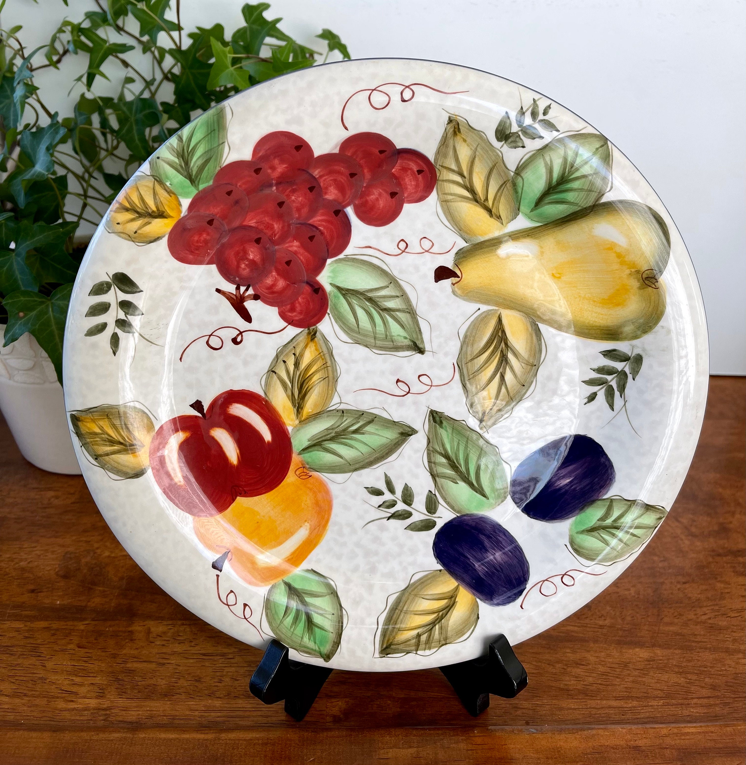 【ONEIDA】ポピーのレリーフ サンドウィッチプレート / パストリープレート Oneida Vintage Fruit Dinner Plates: Hand Painted, Set of 4 - Etsy