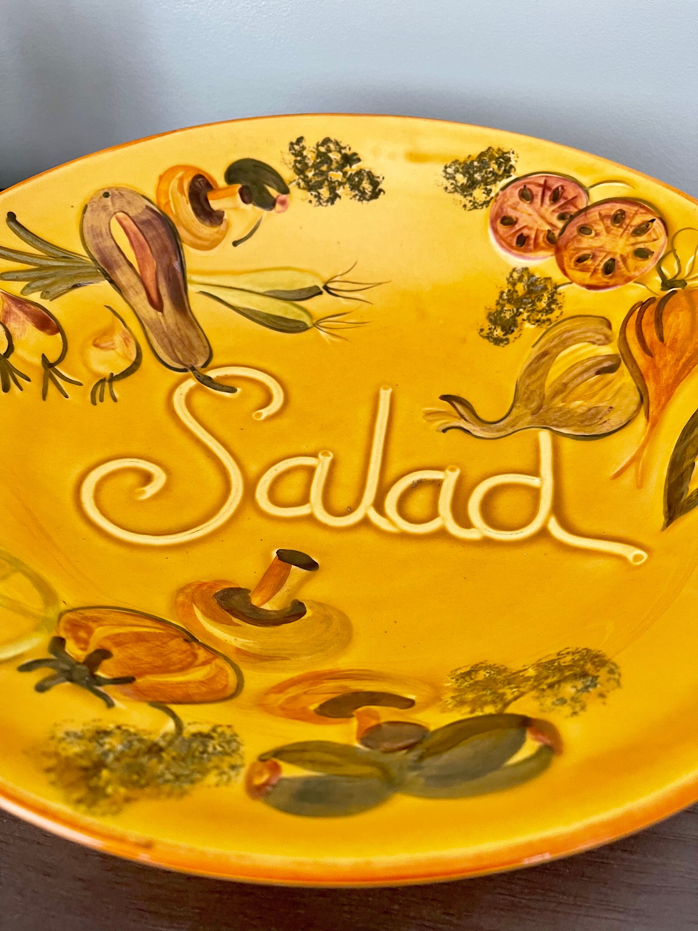 Los Angeles Pottery 14 Ceramic Salad Serving Bowl Pasta 