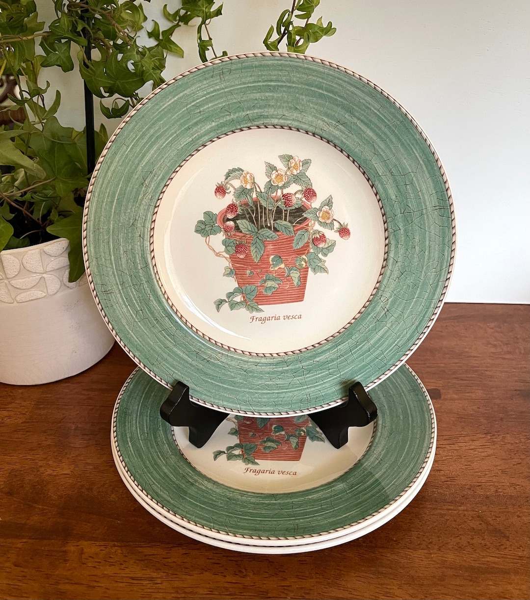 Wedgwood China Queen's Ware Sarah's Garden Plate Fragaria Vesca