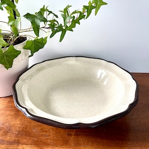 Mikasa &quot;Italian Terrace 10” Round Vegetable Serving Bowl, Salad/Soup Bowl, Speckled Cream/Brown