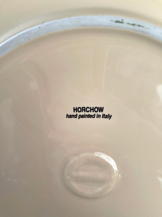 4 HORCHOW MEDICI BELLINI Italy Dinner Plates Stoneware Hand