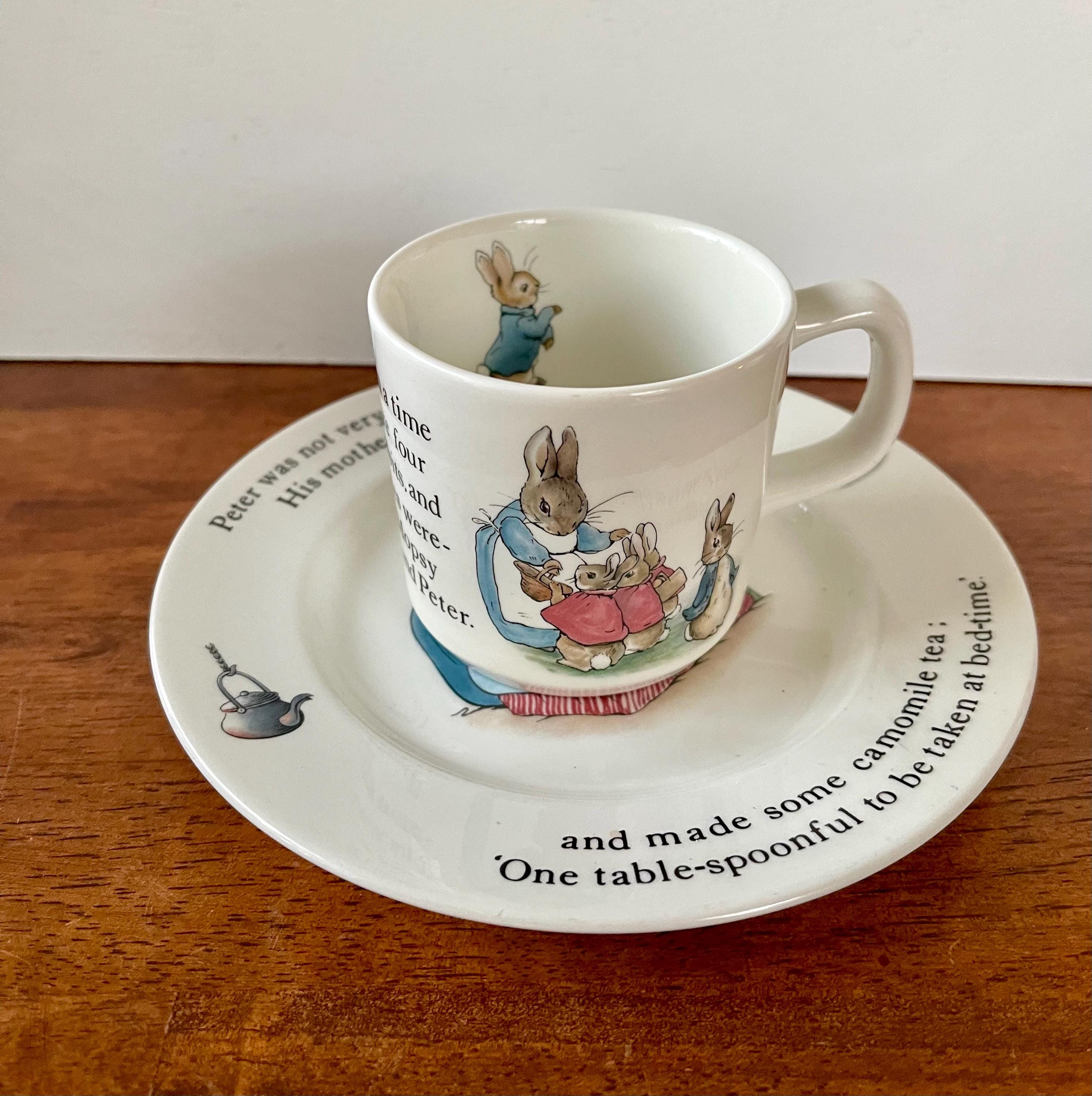 Vintage Wedgwood Peter Rabbit Child's China Set - Plate and Mug - Etsy