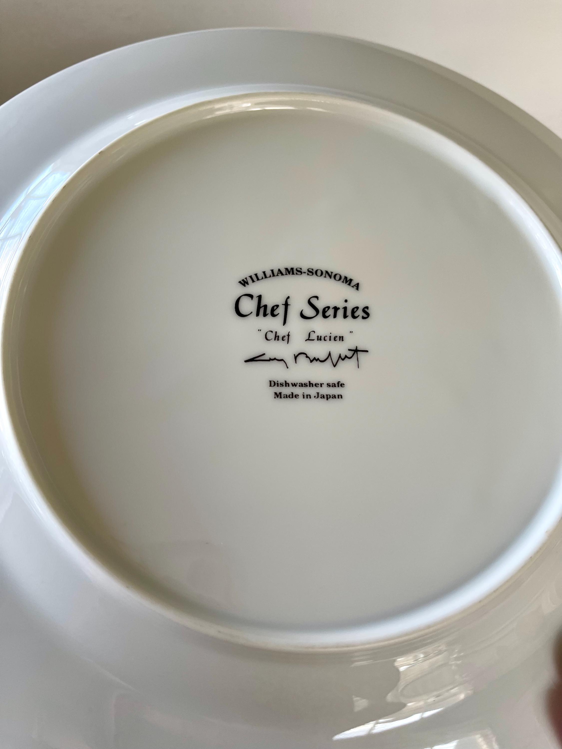 3 Piece Set Williams Sonoma Chef Series Dinner Plates 11” by