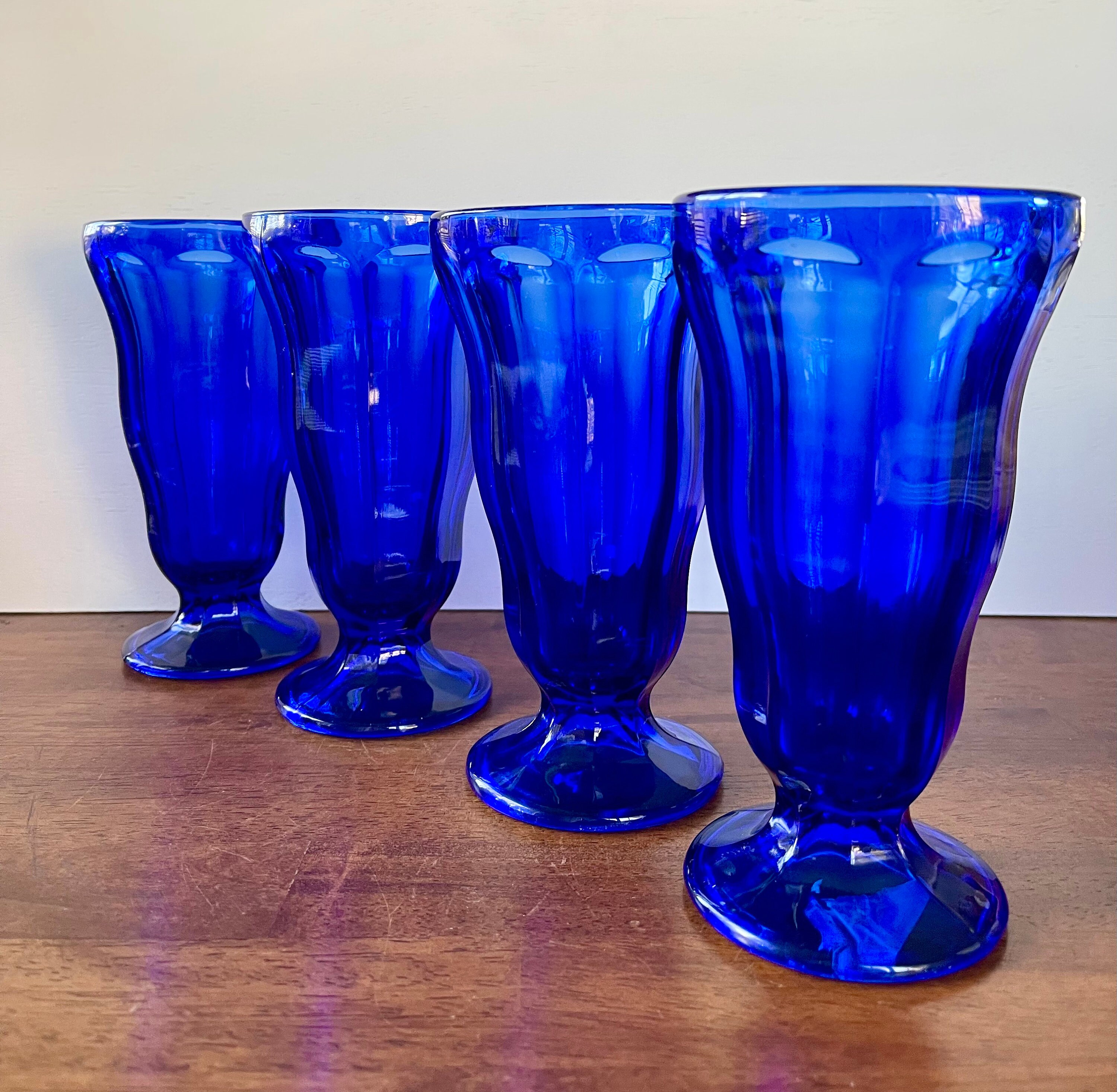 Anchor Hocking Cobalt Blue Parfait Glasses - Set of 4 - Etsy