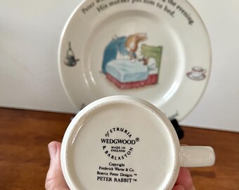 Vintage Wedgwood Peter Rabbit Child's China Set - Plate and Mug - Etsy