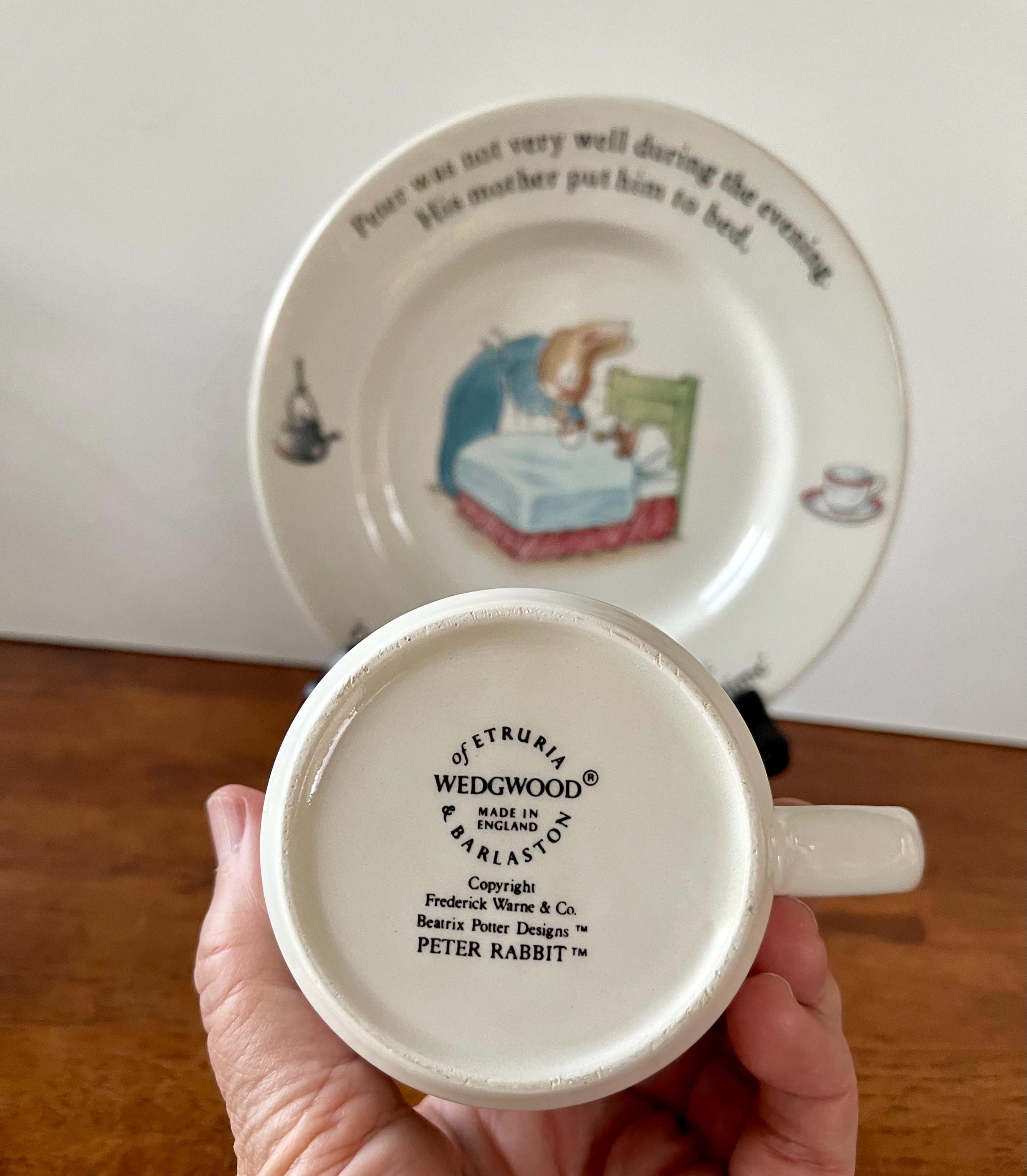 Vintage Wedgwood Peter Rabbit Child's China Set - Plate and Mug - Etsy