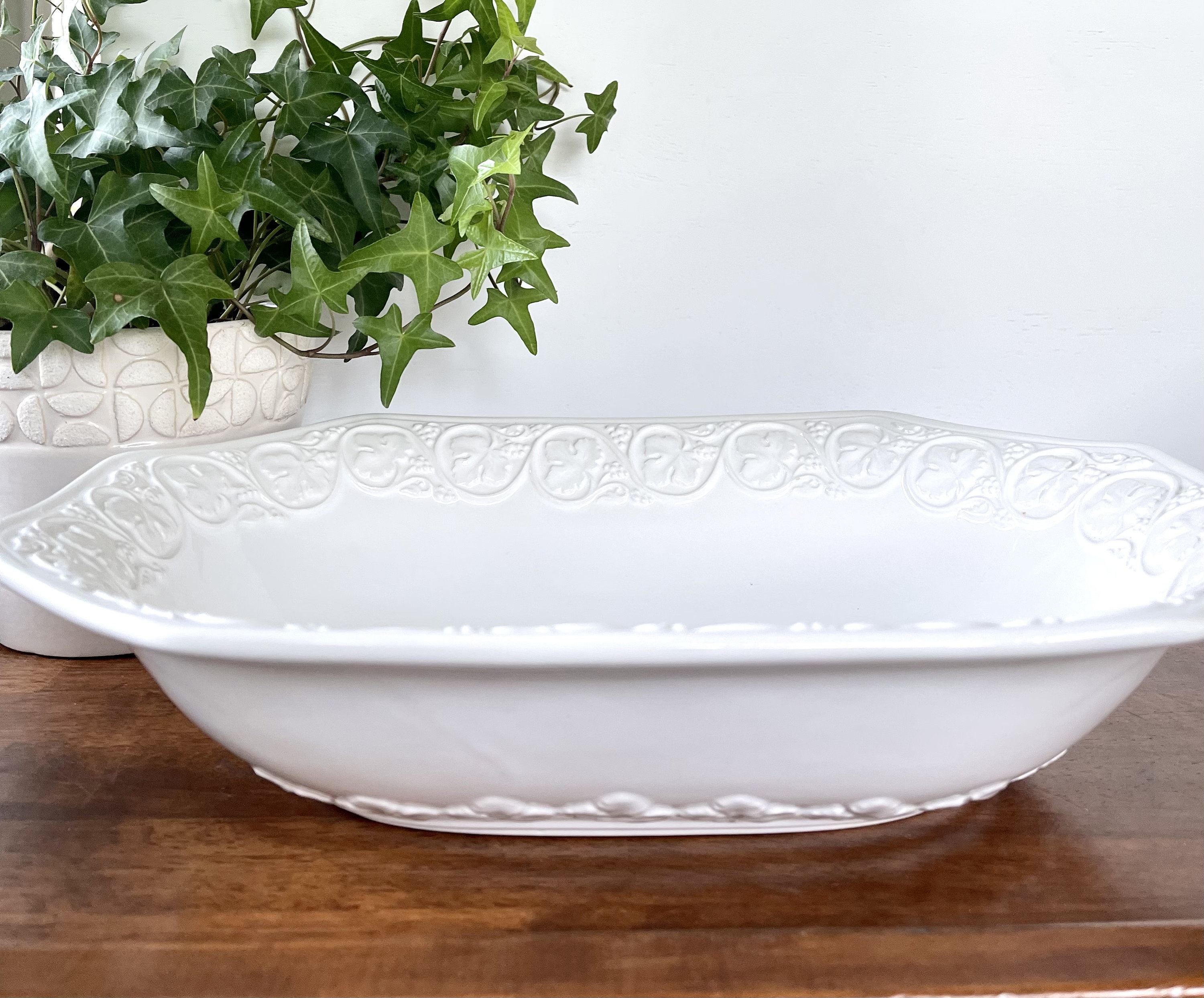 Pizzato Handmade Italian Serving Bowl Octagonal Bowl White Etsy
