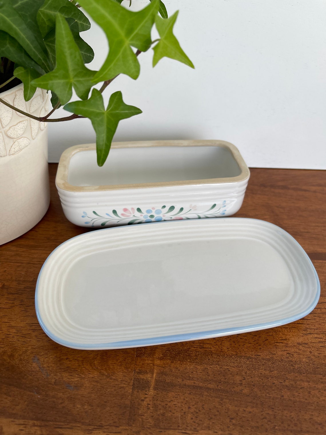 Vintage Fascino Stoneware Covered Butter Dish Made in Japan Etsy