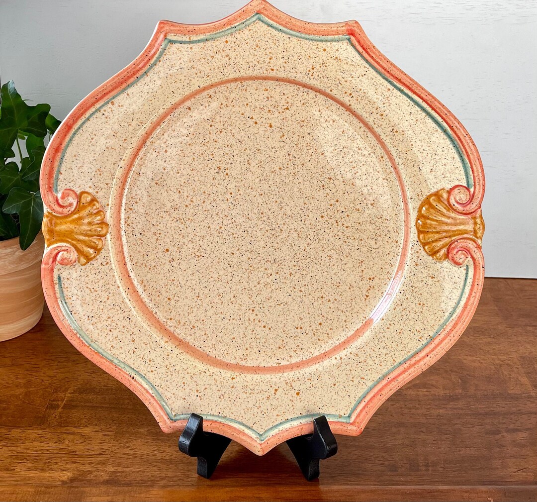 4 HORCHOW MEDICI BELLINI Italy Dinner Plates Stoneware Hand