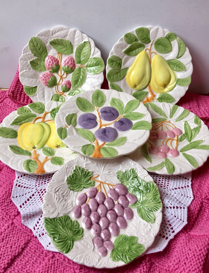 6 Shafford Fruit Du Jour Hand Painted Decorative Salad Etsy