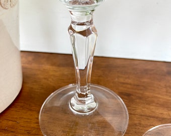 Vintage Cristal de Flandre Wine Glasses: Dauphine Pattern, Set of