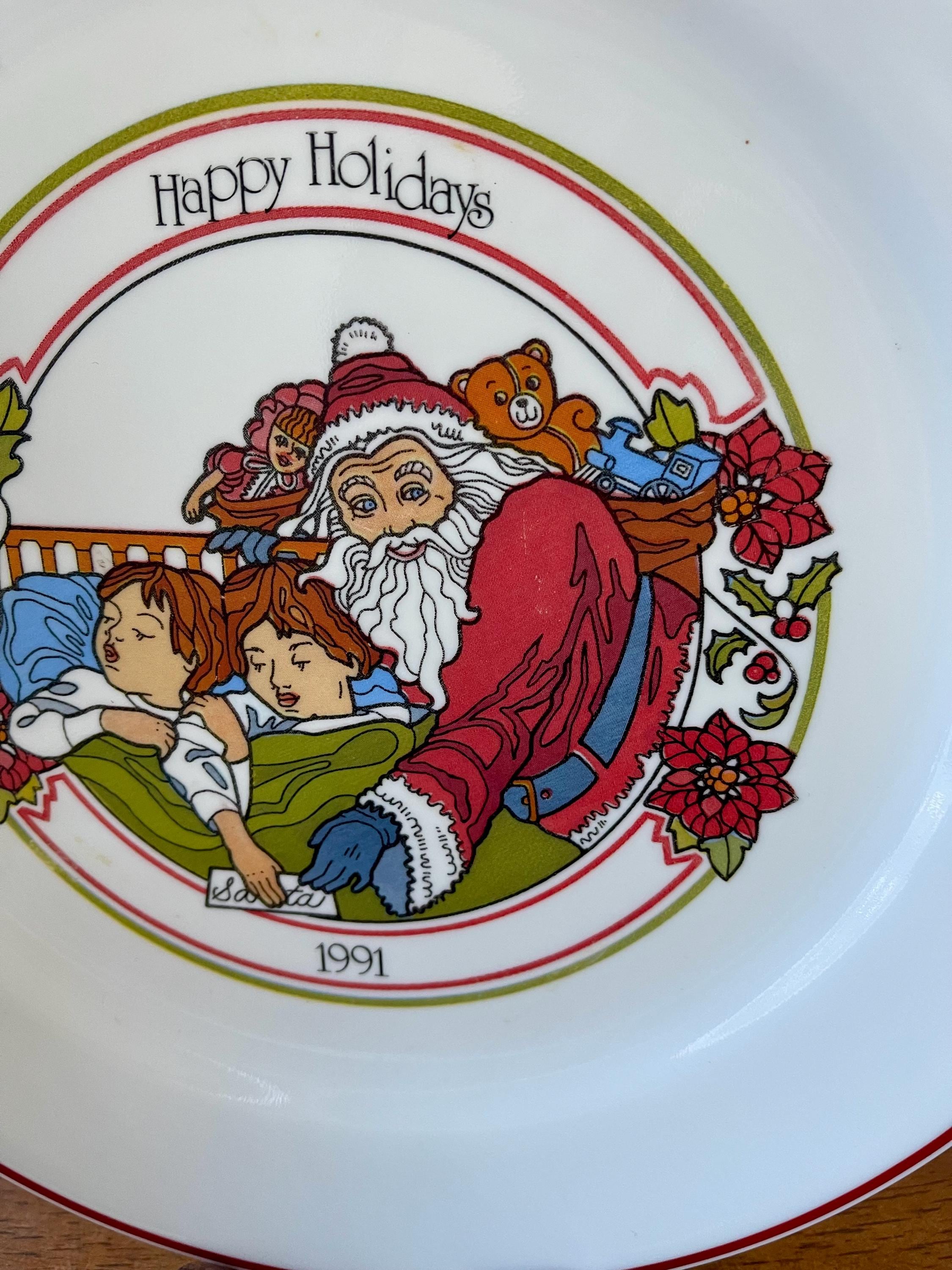 1991 Corelle “happy Holidays” Christmas Plate - Etsy