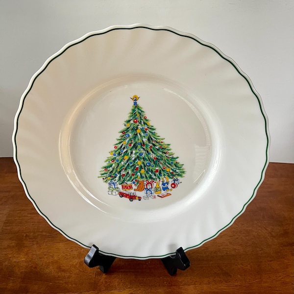 Juego vintage de 4 platos llanos “Noel” de porcelana de House of Salem, vajilla navideña
