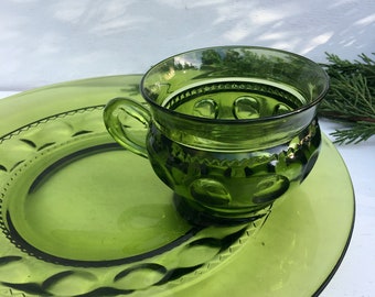 Green Indiana Glass - Etsy