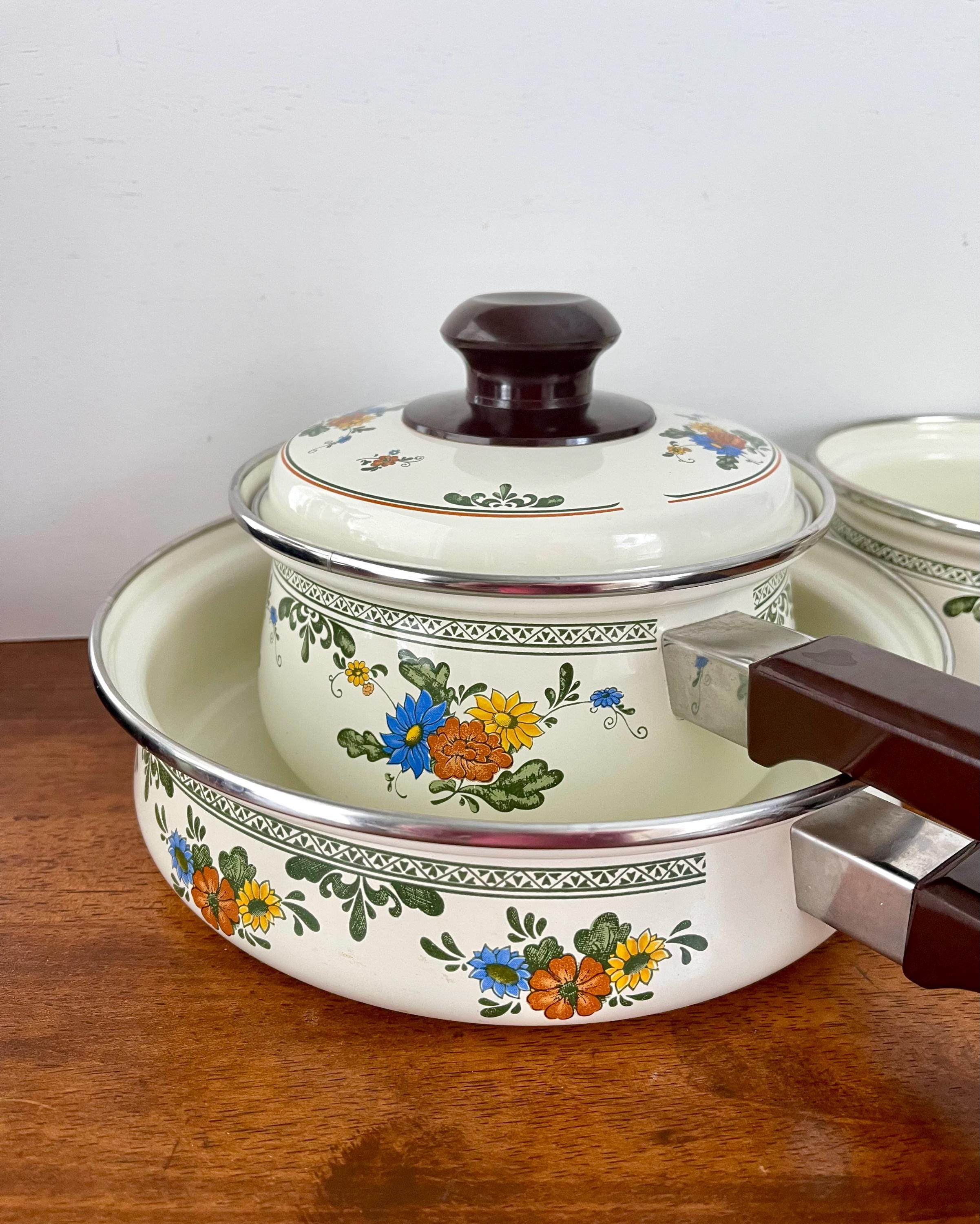 ヴィンテージ　ASTA ホーロー鍋　3つセット Asta Cookware Set - Etsy