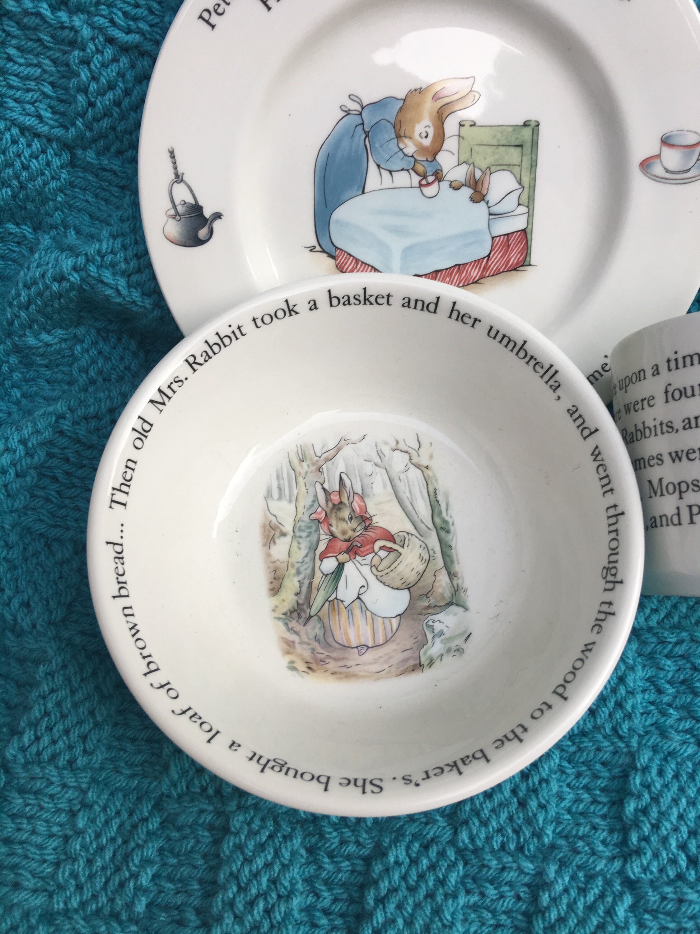 Vintage Wedgwood Peter Rabbit Three Piece Set Vintage Etsy