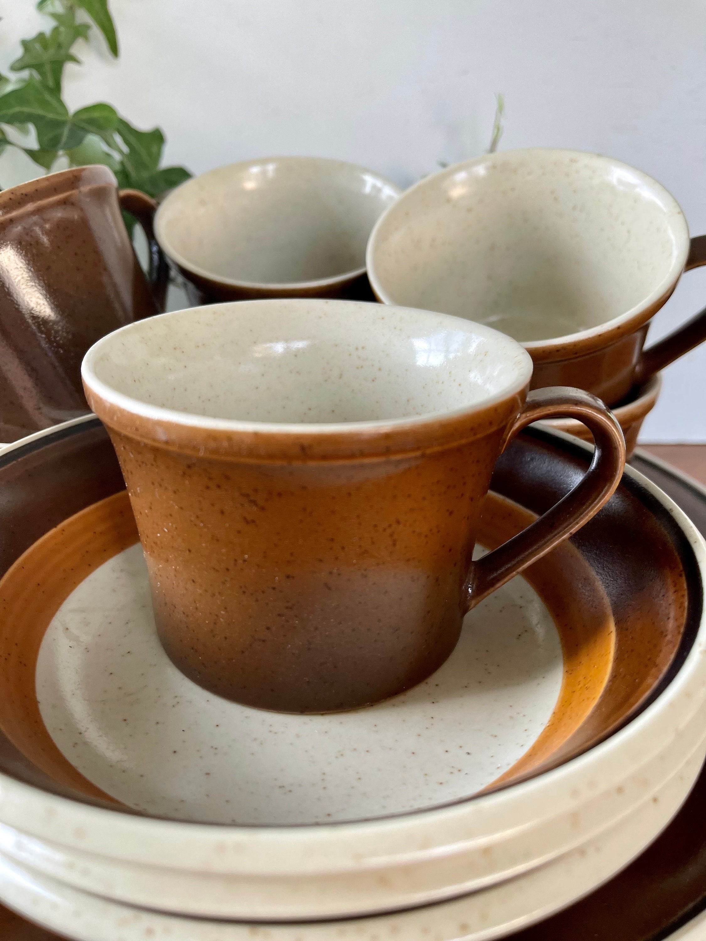 Vintage Imperial Mocha Japanese Stoneware: Dinnerware Set - Etsy