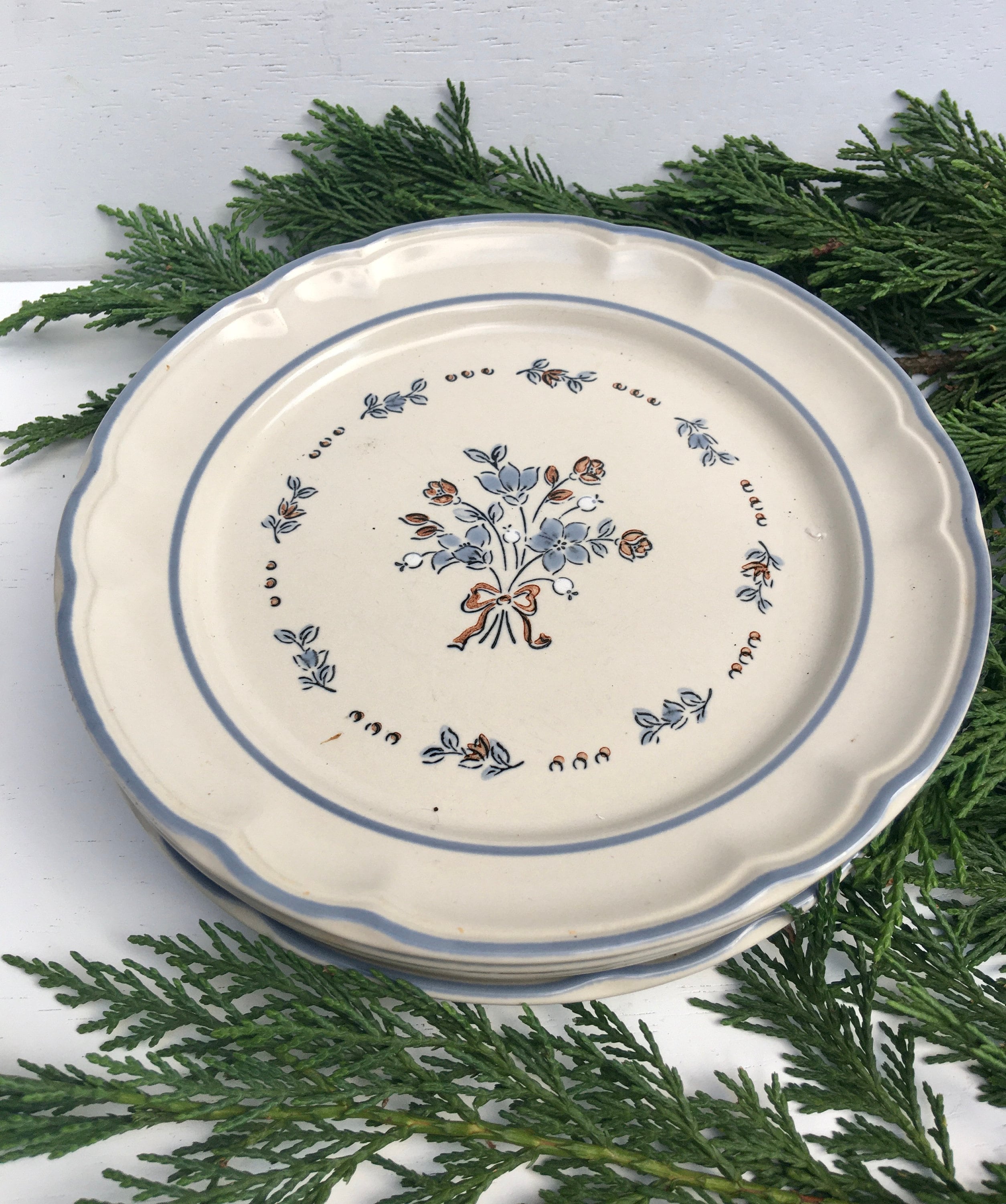 Vintage Cordella BLUET Stoneware Dinner Plates - Set of 4 - Etsy